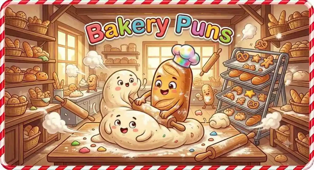Funny bakery dough mixing scene