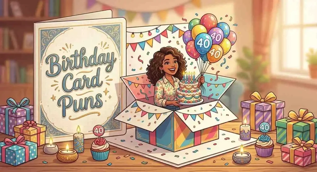 Funny birthday card cartoon design