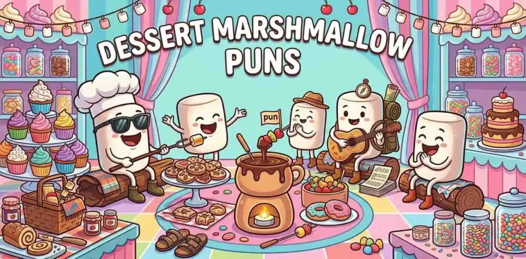 Cute marshmallow dessert celebration