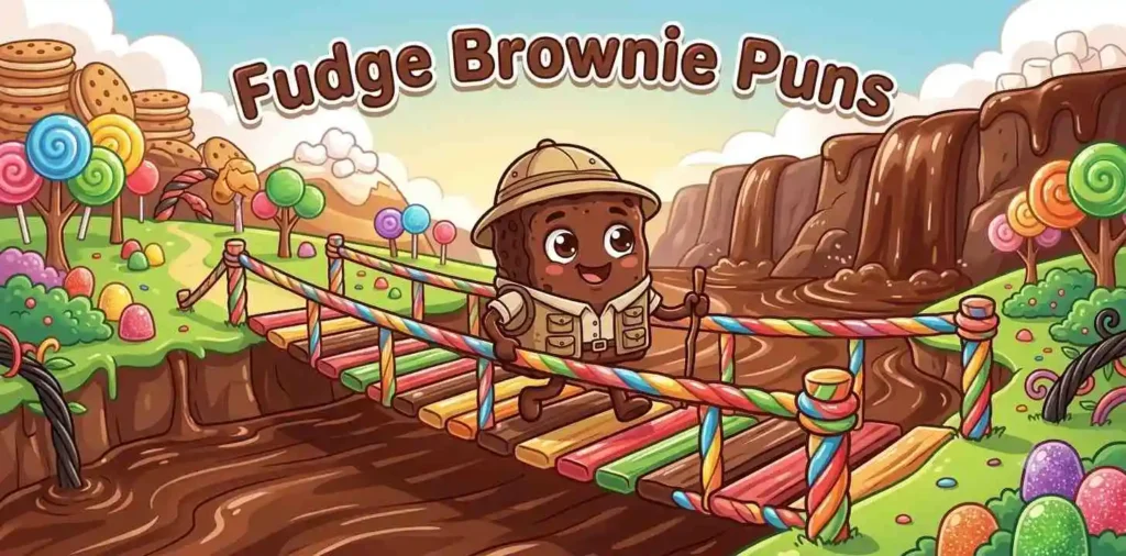 Melty fudge brownie crossing chocolate river