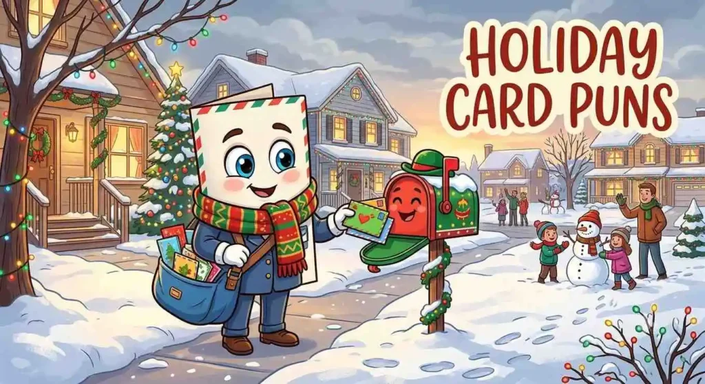 Funny holiday card delivering smiles