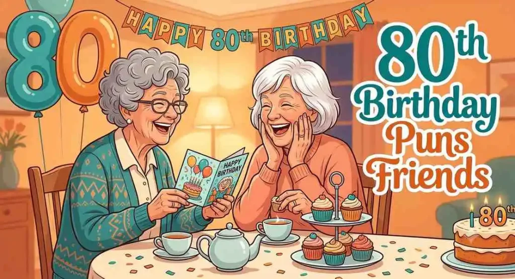 Elderly friends making birthday toast