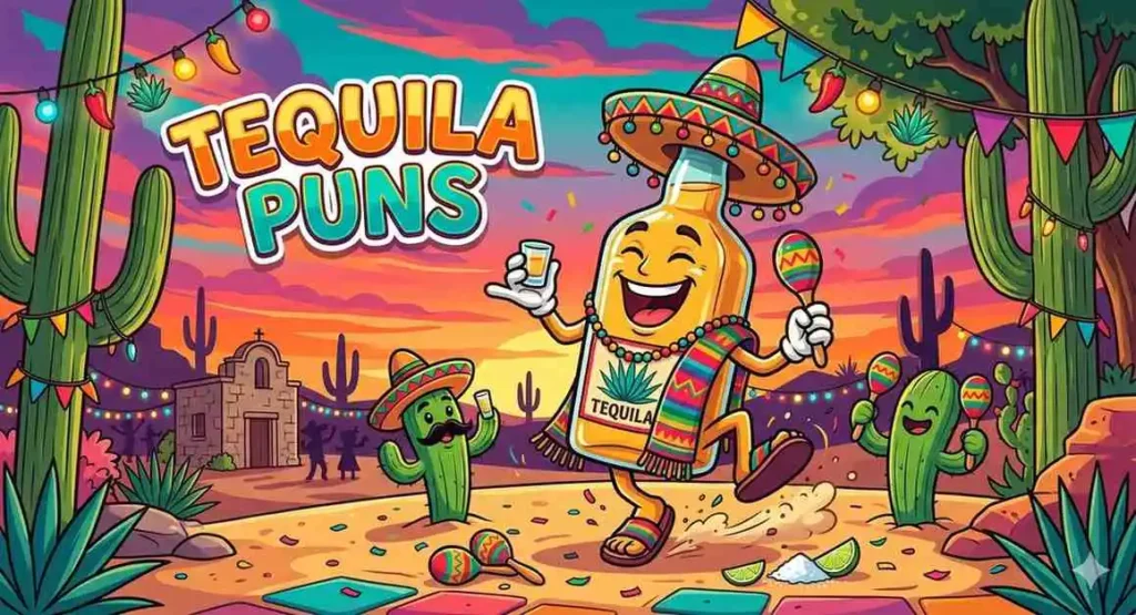 Tequila character at fiesta