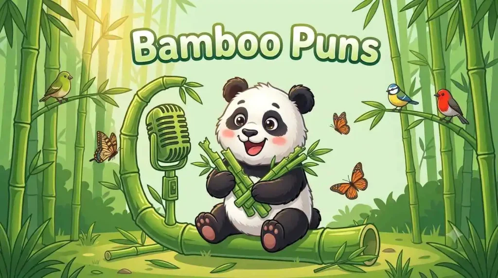 Funny panda eating bamboo