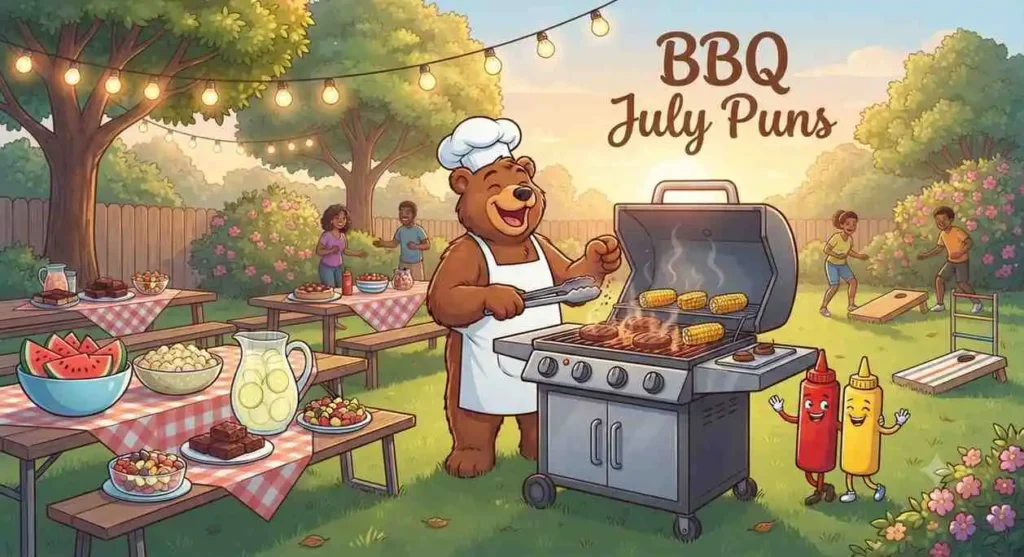 Funny backyard barbecue