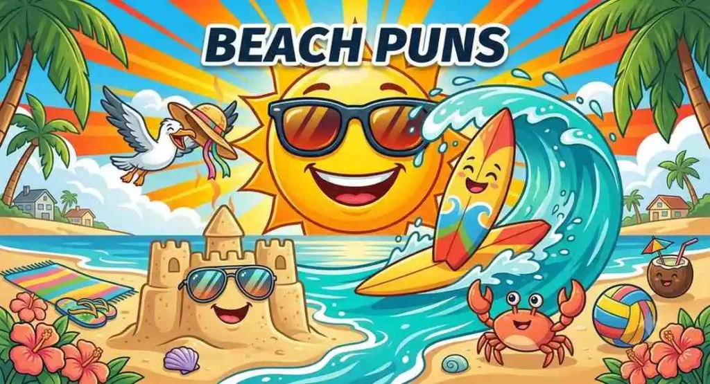 Funny beach characters