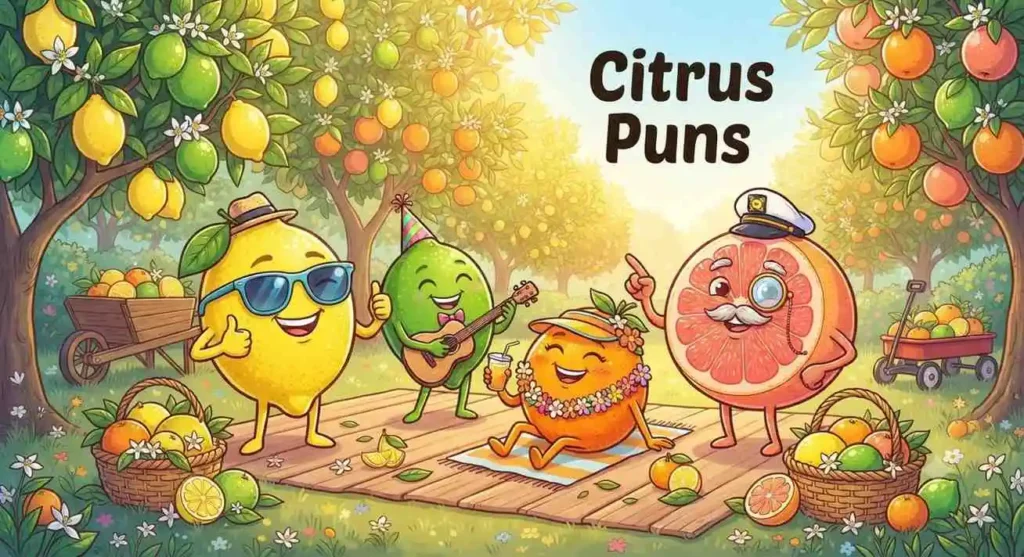 Funny citrus friends