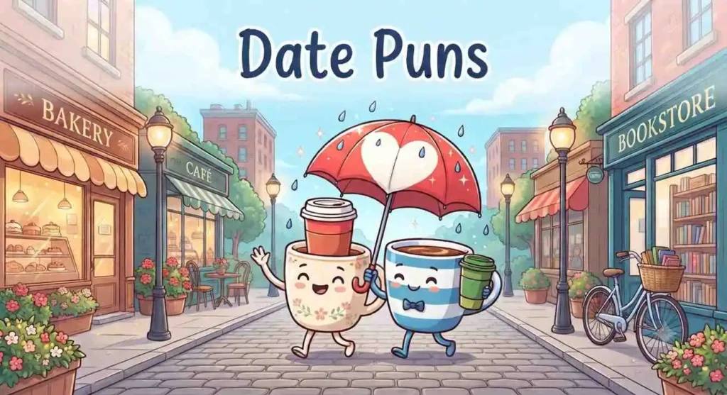 Cute café date illustration