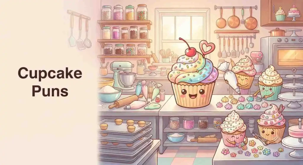 Cute happy cupcake