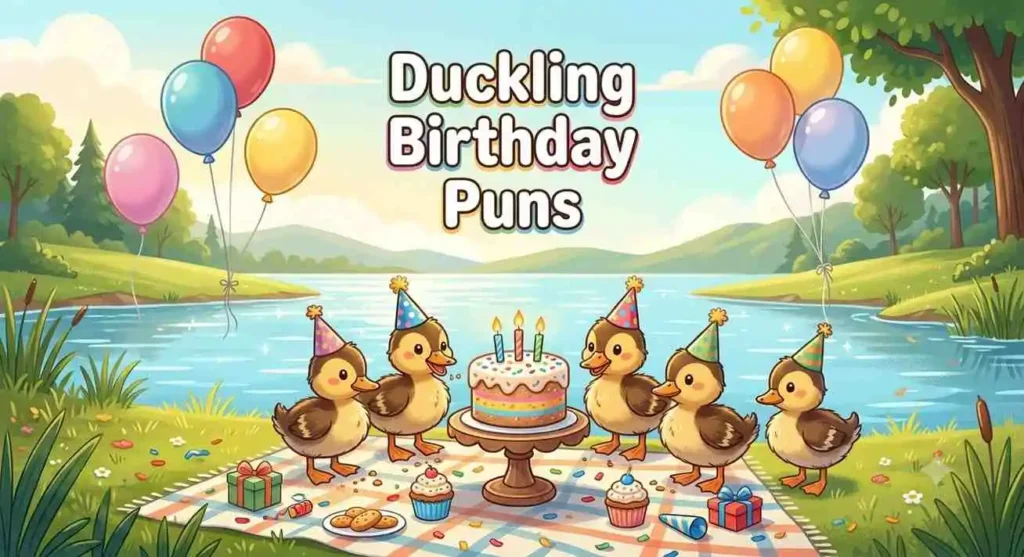 Baby duckling birthday cake party