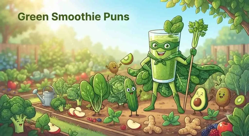 Green smoothie character