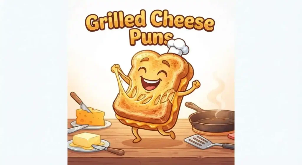 Happy grilled cheese sandwich
