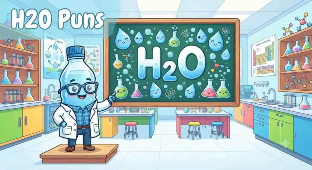 Happy H2O bottle character