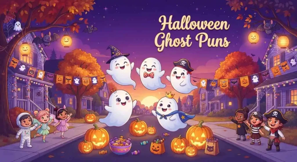 Happy ghost Halloween party