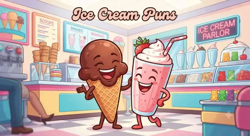 Happy ice cream friends