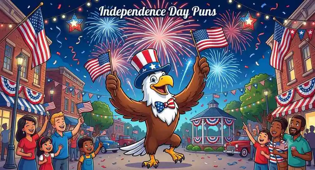 Patriotic fireworks celebration