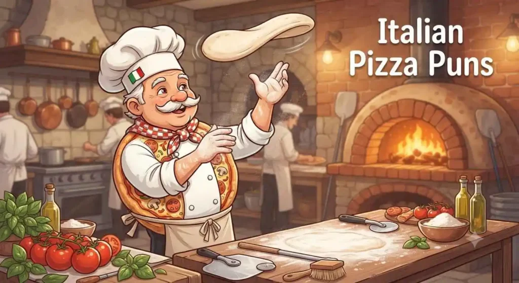 Italian chef making pizza