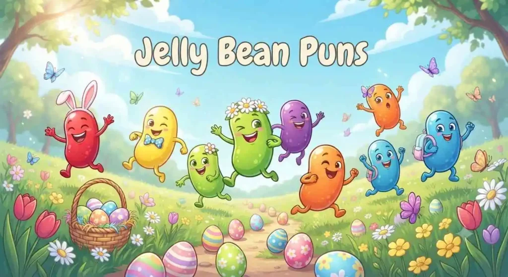 Funny jelly bean characters