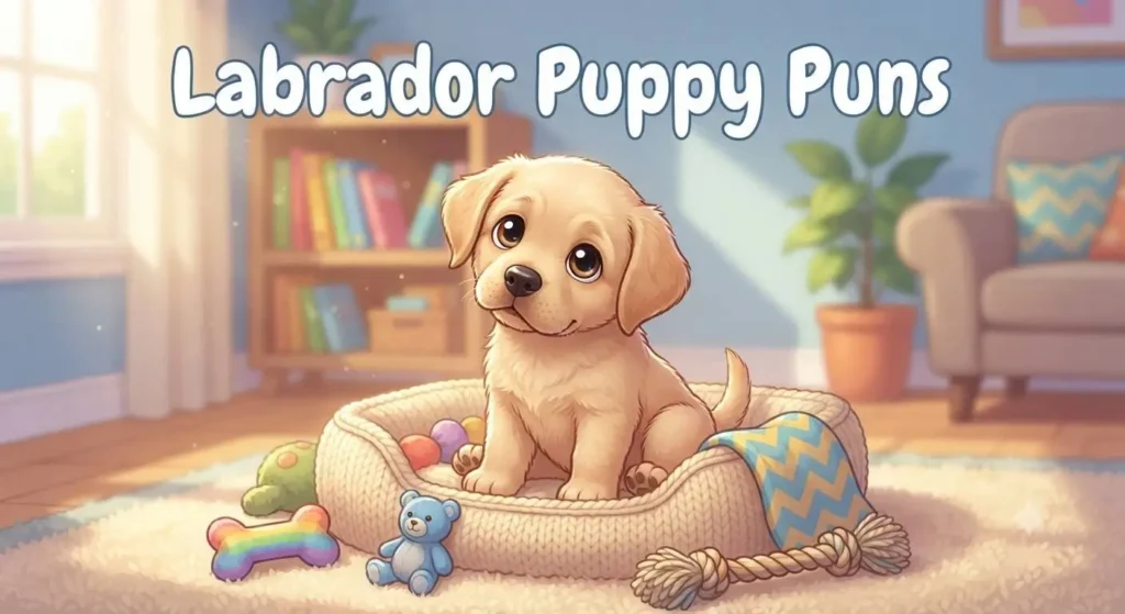 Cute Labrador puppy  scene
