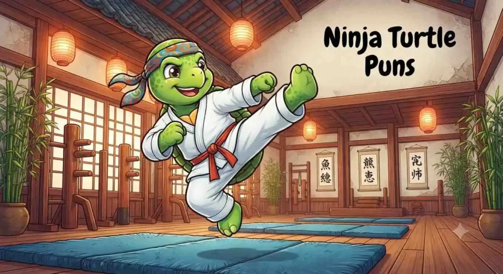 Funny martial arts turtle