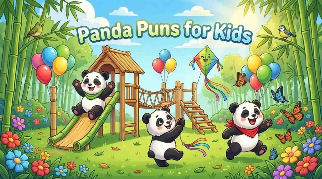 Baby pandas playing together