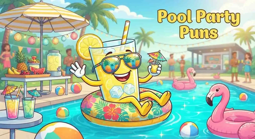 Poolside lemonade party fun