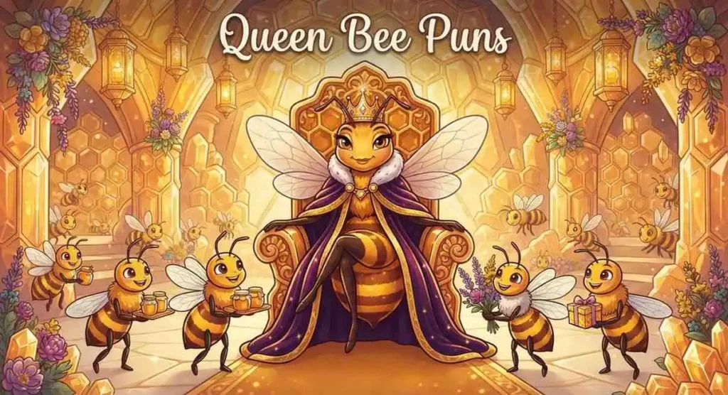 Royal queen bee smiling