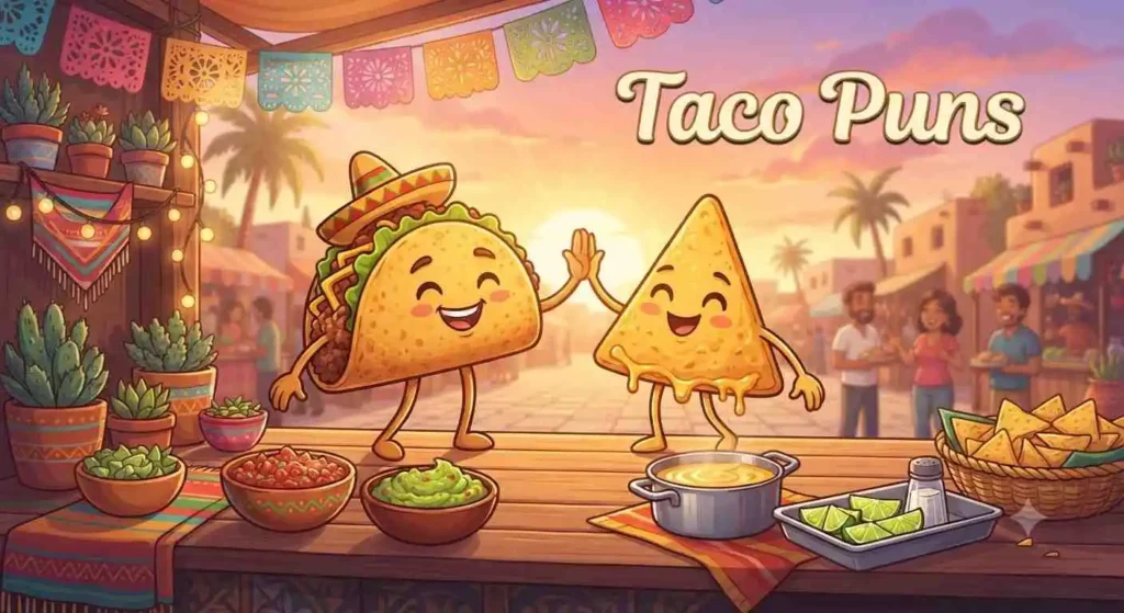 Happy taco and nacho