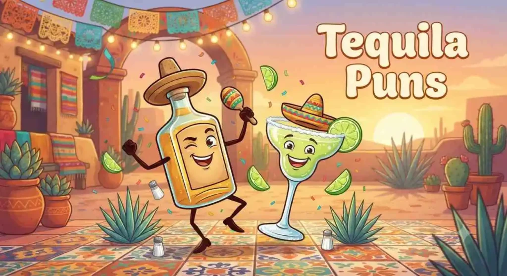 Happy tequila bottle dancing