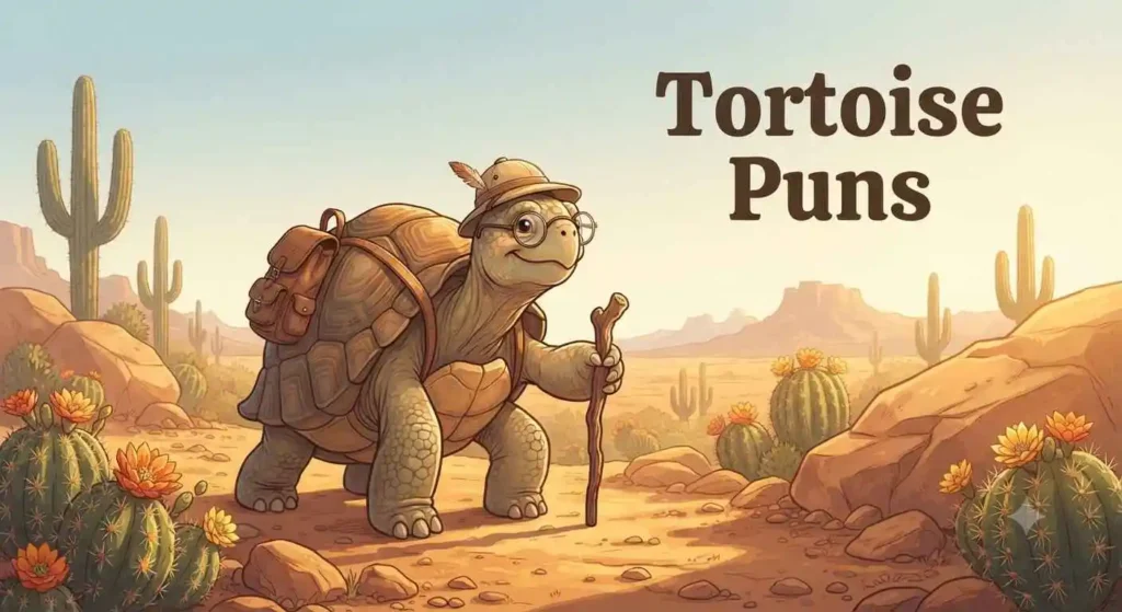 Wise tortoise hiking