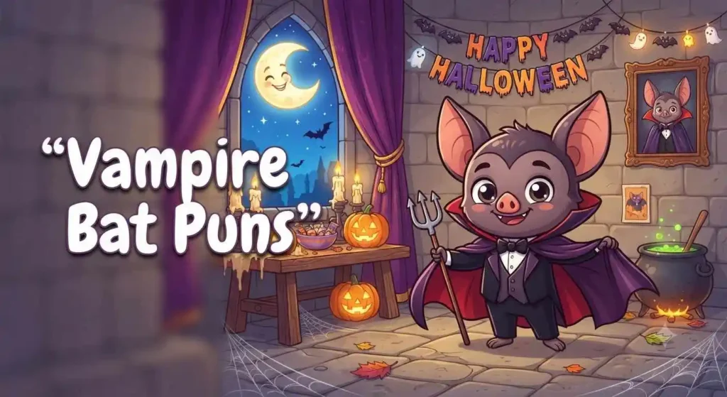 Cute vampire bat wearing costume