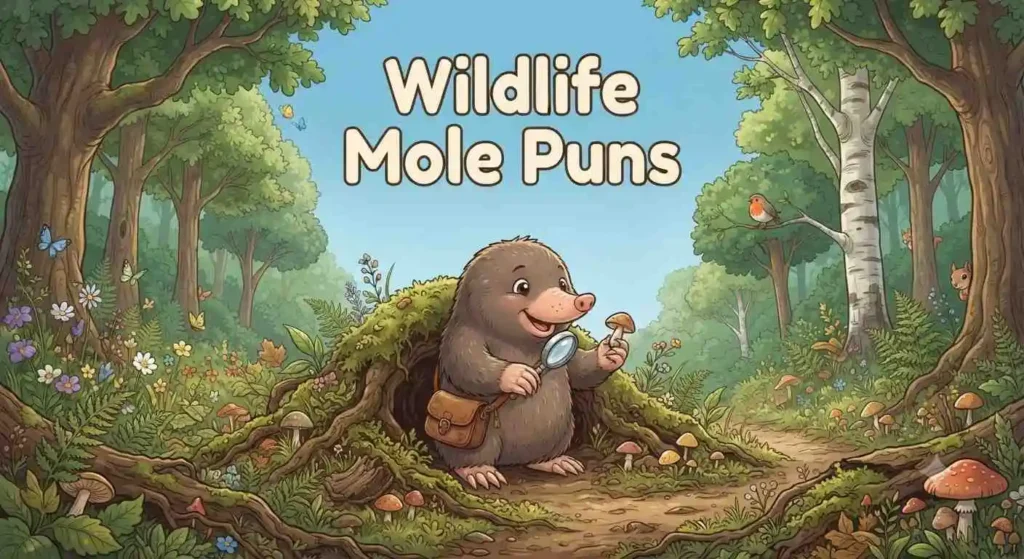 mole in forest habitat