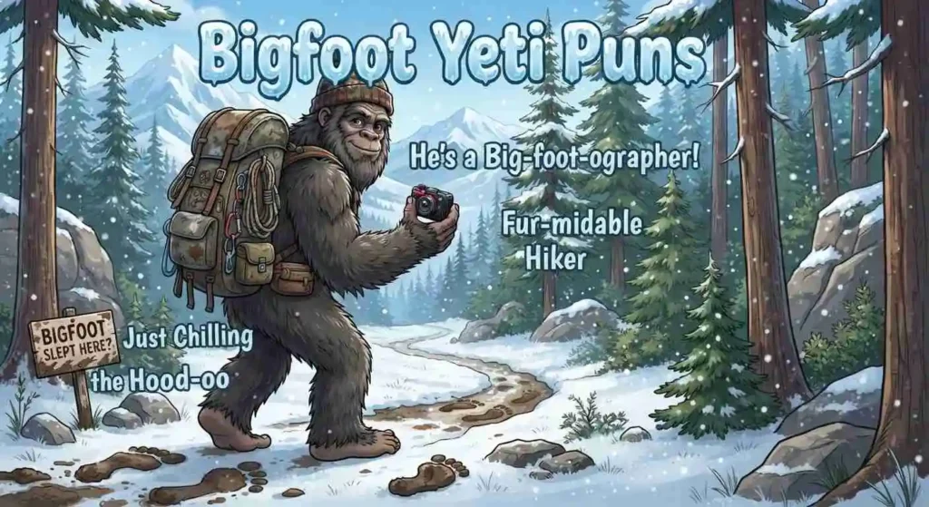 Funny Bigfoot Yeti adventure
