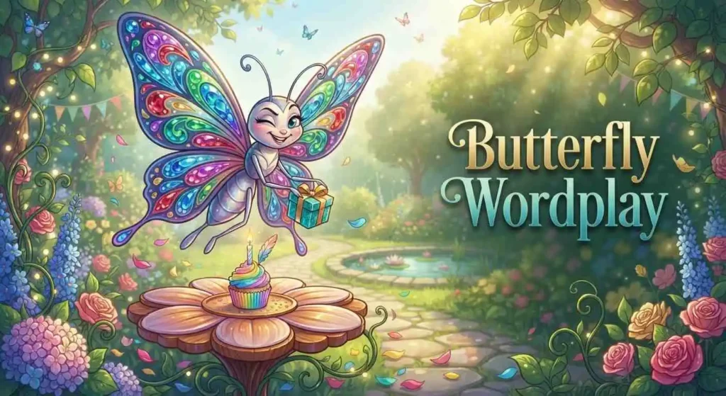 Colorful butterfly birthday celebration