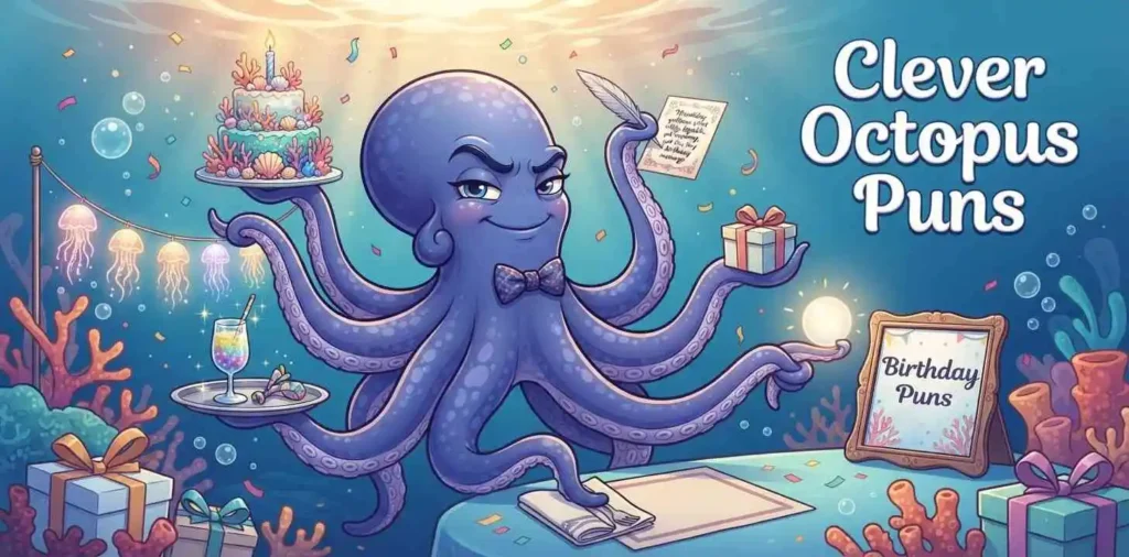Clever octopus birthday celebration