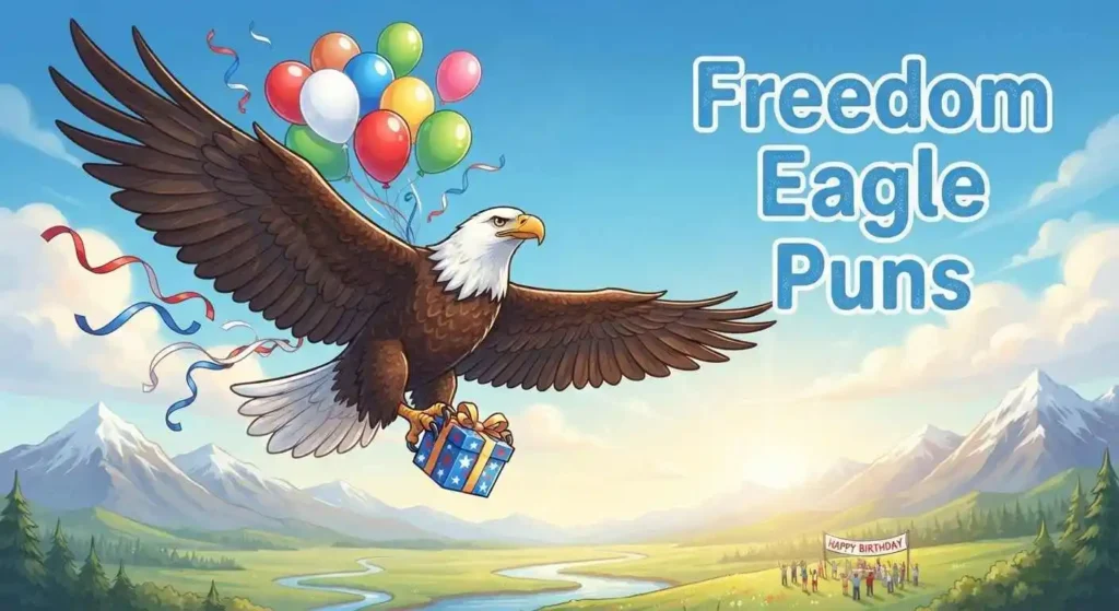 Eagle celebrating freedom birthday