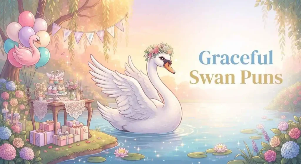 Elegant swan birthday party