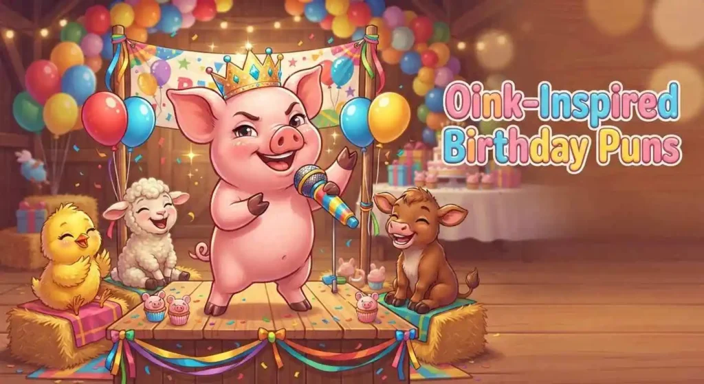 Piglet oink birthday celebration