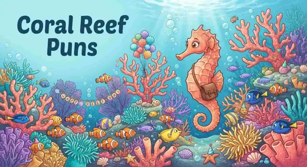 Seahorse exploring colorful coral