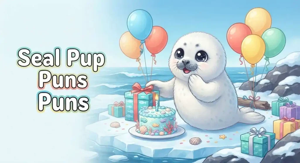 Cute seal pup birthday party