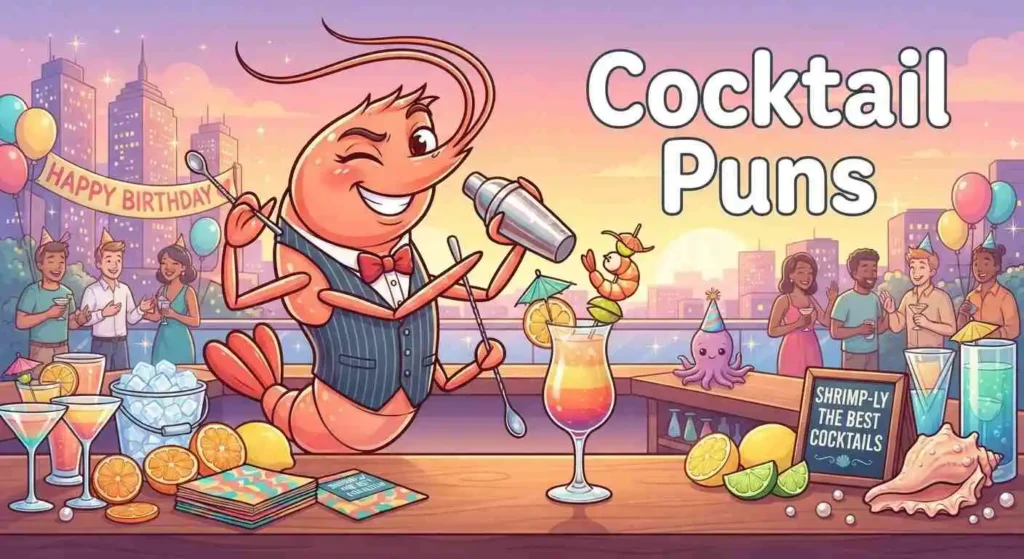 Funny shrimp cocktail party
