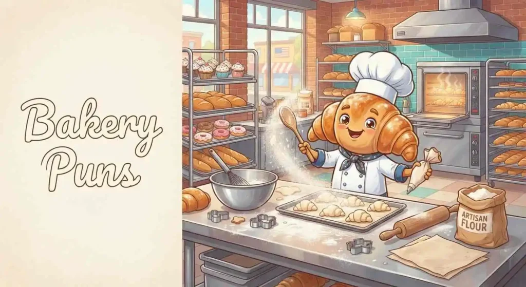 Croissant baker creating funny pastries
