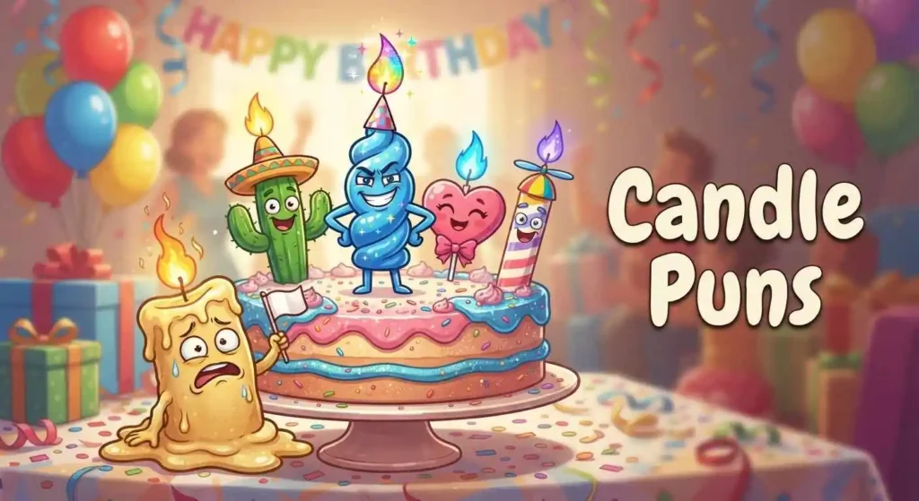 Funny birthday candle celebration