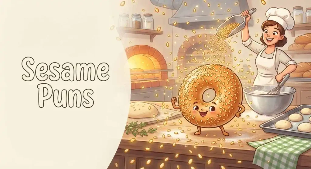 bagel covered with sesame seeds