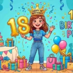 Teen celebrating eighteenth birthday