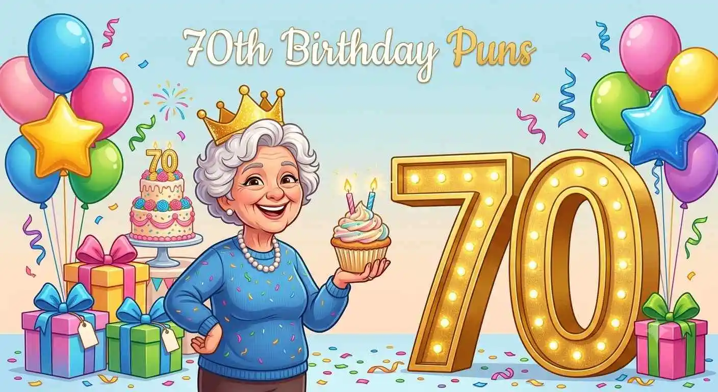 Grandparent celebrating seventieth birthday