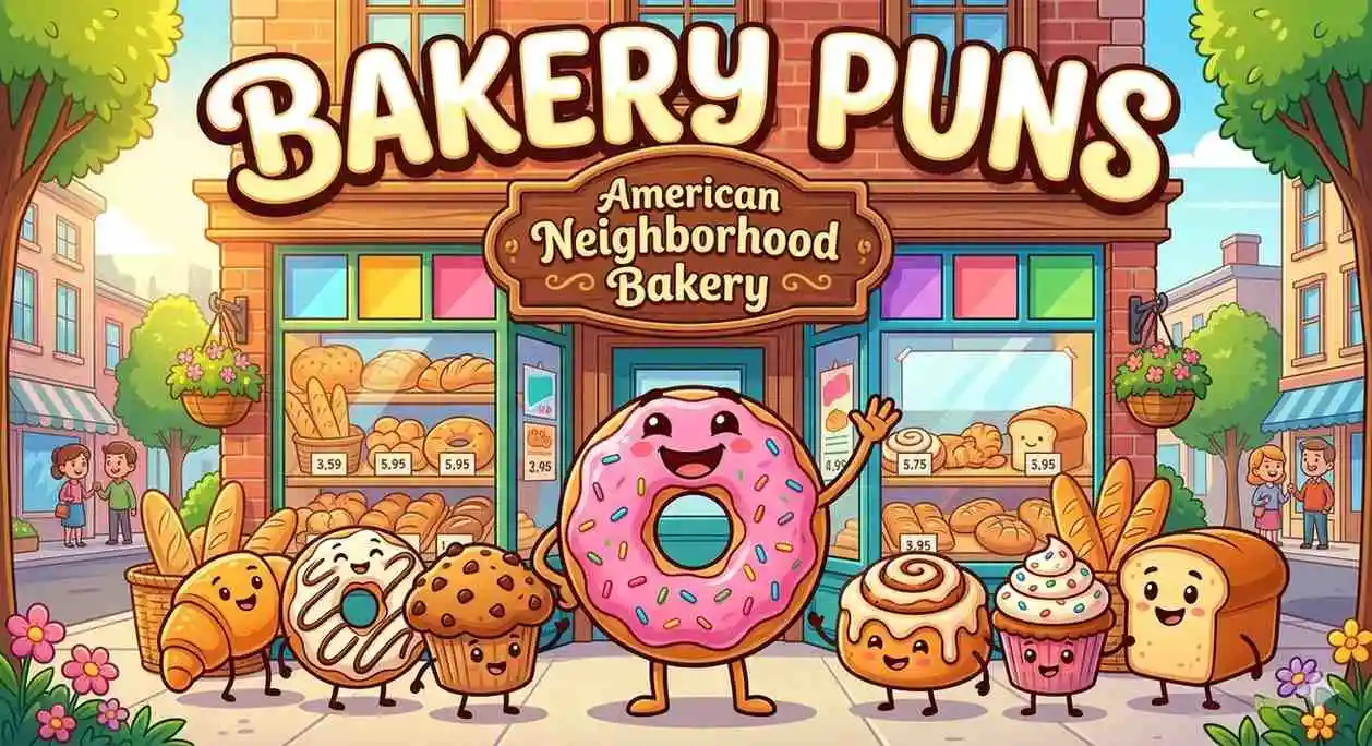 Funny bakery treats smiling together