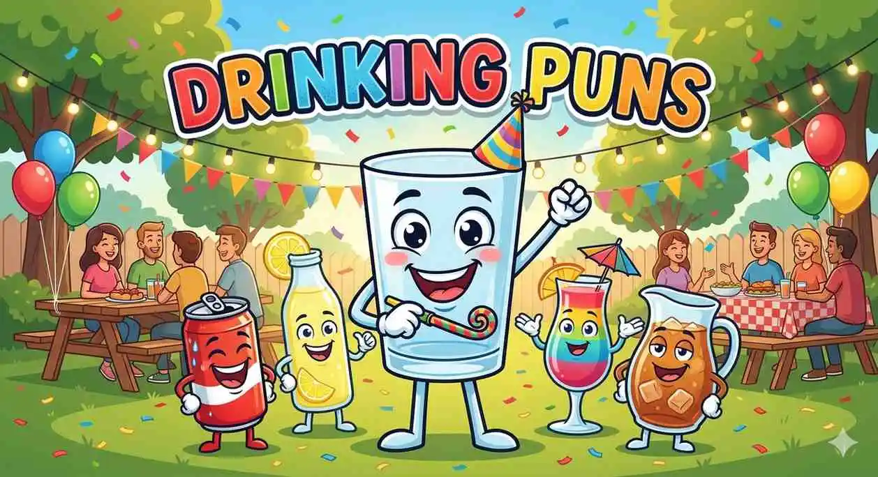 Funny drinks celebrating togethe