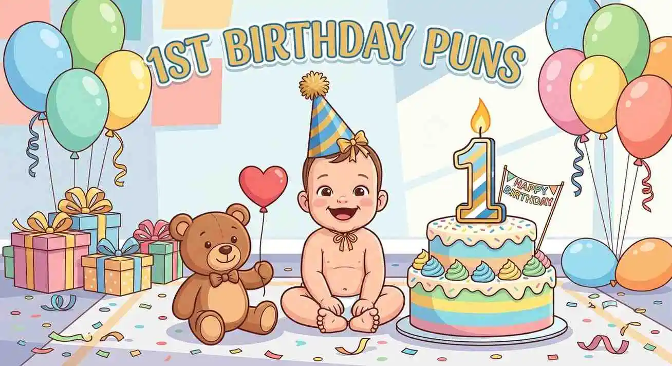 Cartoon baby first birthday party