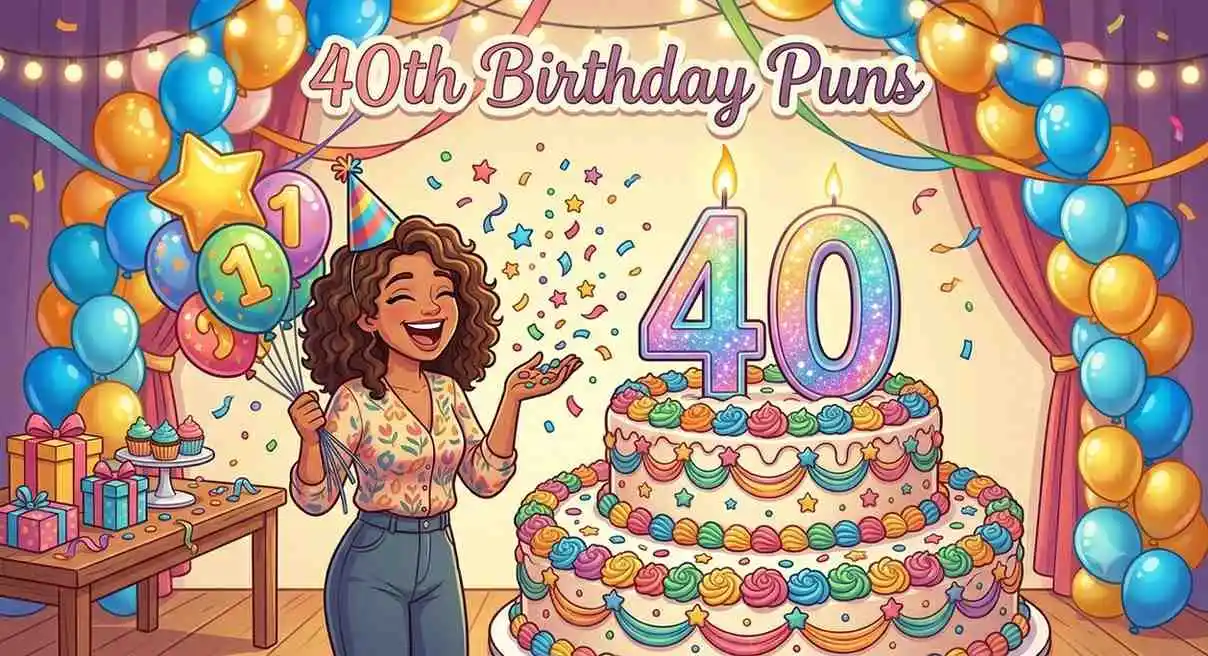 Funny 40th birthday celebration